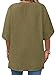 Lueluoye Womens Plus Size Tops Casual Loose Short Sleeve V Neck Summer Solid Color Tunic Blouse Army Green 3XL