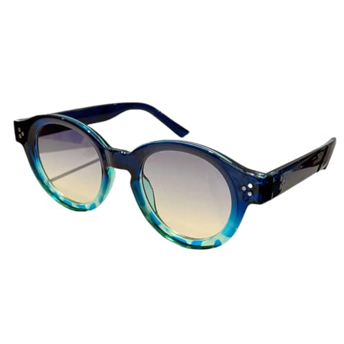 Lunettes de soleil rondes vintage pour femmes avec verres dégradés tendance