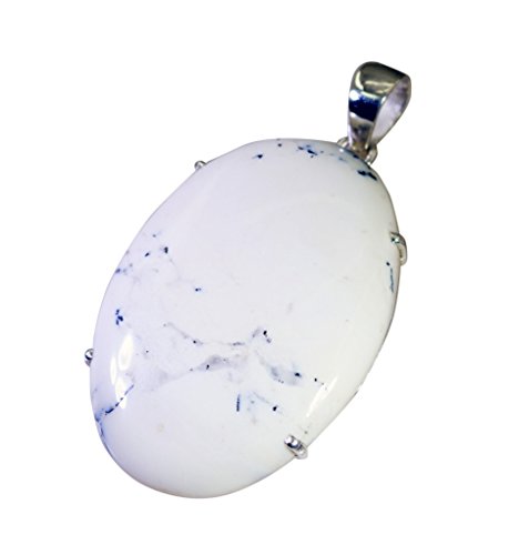 Pendentif marguerite en jaspe et argent massif 925 RIYO