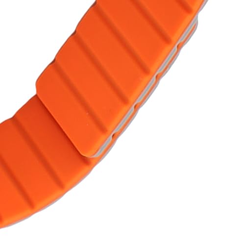 Generic Schauen Sie Sich B&auml;nder, Hautfreundliche Silikon -Uhr -Armband Weichmagnet f&uuml;r Fitness Tracker (grauorange)