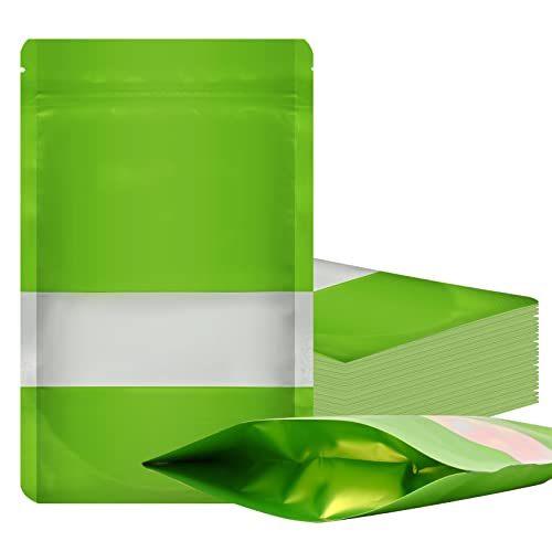 TRUE SHOP THE ULTIMATE SOLUTION FOR FOOD STORAGE - FOIL POUCH STAND-UP BAGS WITH SELF-SEALING TECHNOLOGY MATT GREEN (1000 GM, 20, count)