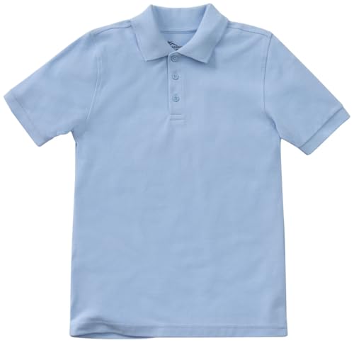 Image of Classroom Uniforms for Boys and Girls Short Sleeve Pique Polo Shirt | Preschool Shirt, Matching Ribbed Collar, Banded Sleeves, Three-button Placket, Comfortable Fit, School Uniform Essential