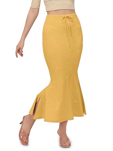 Image of Mehrang Stretchable Shimmer Saree Shapewear Petticoat for Women, Skirts for Women,Shape Wear Dress for Saree