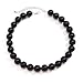 Large Red Beaded Choker Necklace for Women Vintage Black Pearls Balls Bead Collar Necklaces Chunky Adjustable Big Ball Pearl Jewelry Trendy Accessories (Black)