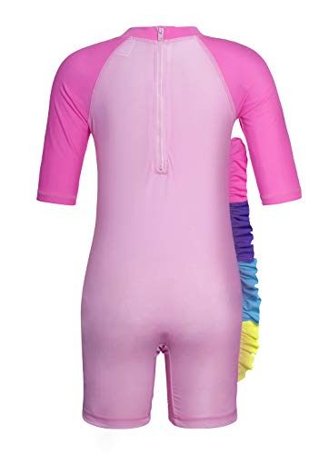 Jurebecia Unicorn Girls Swimsuit Kids One Piece/Two Pieces Round-Neck Swimwear Rash Guard Bathing Suit 2-8Years2