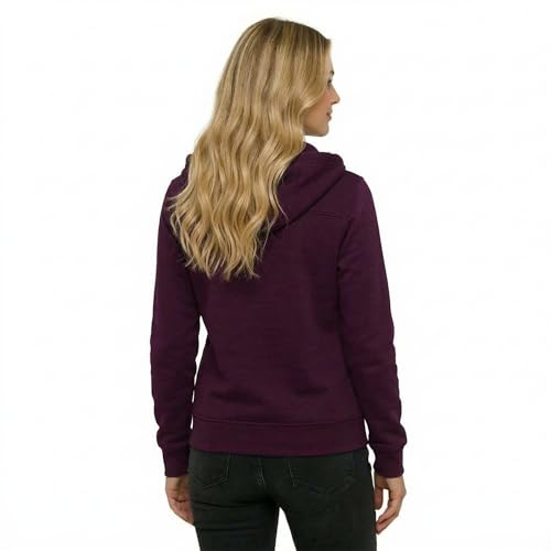 Image of HOODLIFE Women's Zip-Up Hoodie Sweatshirt - Soft Cotton Fleece Jacket with Hood, Full Zipper, Kangaroo Pocket, Casual Winter Hoodie for Women