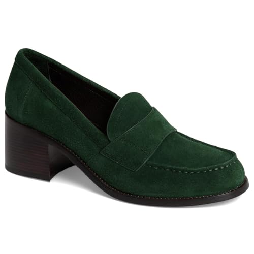 Image of SHODENSE Women Vintage Chunky Heel Loafers Pumps Platform Round Closed Toe Oxford Shoes Burnished Patent Matte Suede Slip On Dress Loafer Block Stacked Heels Office Formal Work Business 4-11 M US