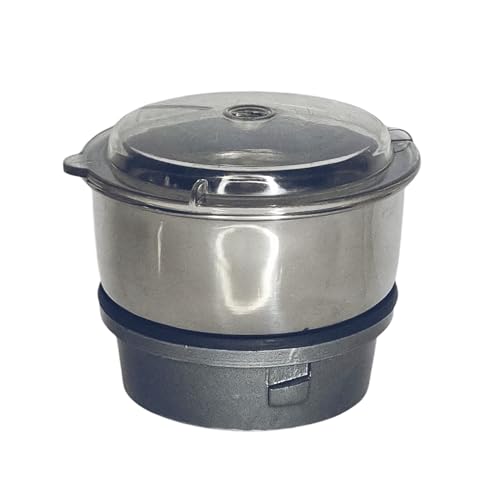 Image of Itida 200ml & 400ml chutney jar for mixer grinders, stainless steel, rust-proof sharp blades, fits 2 lock & 4 teeth coupler, durable & leak-proof design