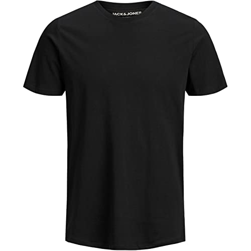 T-shirt homme JACK & JONES col rond en coton bio noir et blanc