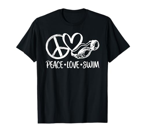 Funny Peace Love - Gráfico de natación para mujeres y hombres Camiseta