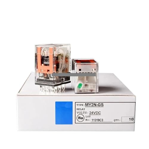 Relé MY4N-GS 24 V CA interruptor electromagnético de 4 contactos para carril DIN 3
