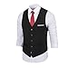 Men's Suit Vests Slim fit Black Vest Men Business Formal Dress Waistcoat Tuxedo Wedding Groomsmen Suit Vest Size XL