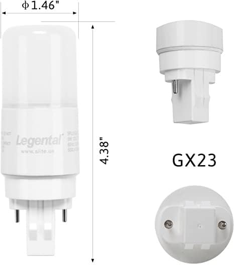 Miniatura 2 de Paquete de 2 bombillas LED de 5W (equivalente a 13 CFL), 500 lúmenes, luz blanca (2700k), balastro CFL, bipin