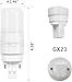 Silverlite [Plug&Play] Legental 5w(13w CFL Equivalent) LED Stick PL Bulb GX23-2 Pin Base, 500LM, Warm White(3000k), Driven by 120-277V and CFL Ballast, UL Classified, 2 Count (Pack of 1)