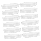 Veemoon 10pcs Plastic Petri Dishes Lab Specimen Plates for Scientific Research and Industrial Applications Enhanced Visibility Safe Material for Agar Experiments