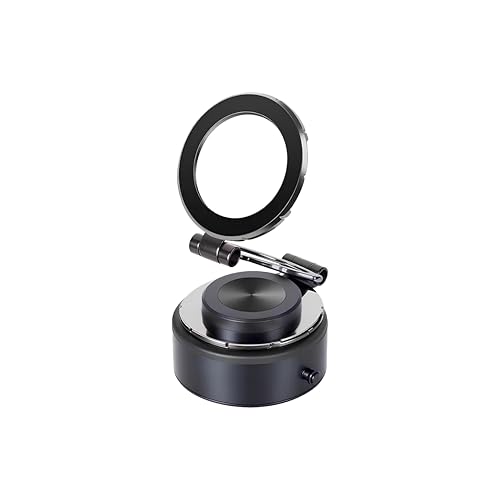 Babilden Vakumlu Araç İçi Telefon Tutucu Cama Torpido Üstü Araç Gögse Vakum Sayesinde Çok Güçlü Manyetik Tutucu Telefon Elektronik Vakum Çekici Premium (Siyah)