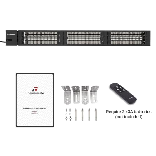 ThermoMate Infrared Outdoor Patio Heater, 4500W Carbon Fiber Heating for Porch, Deck, Garage with Remote 24 Hours Timer, Hard Wired 240V - Image 5