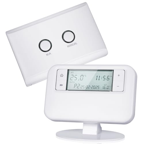 Thermostat programmable sans fil ESRTP4RF+ – Réglez la température intérieure via la programmation, gérez intelligemment les systèmes de chauffage et...