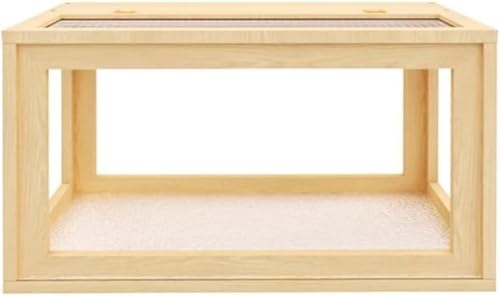 ChoyClit ハムスターゲージ ハムスターハウス 小動物飼育ケージ 組立式 大型 天然木 通気性 アクリル 観察しやすい リス ハリネズミ ウサギ チンチラ ケージだけ (A)