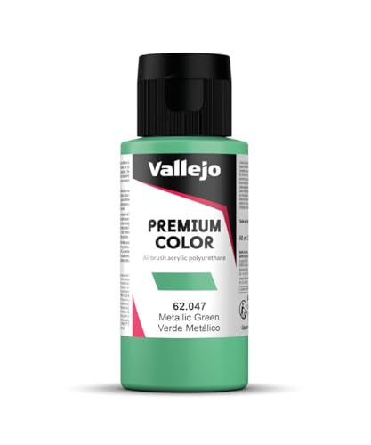 AV Vallejo Premium Color, 60 ml, Metallic Green, Model Paint, VAL62047
