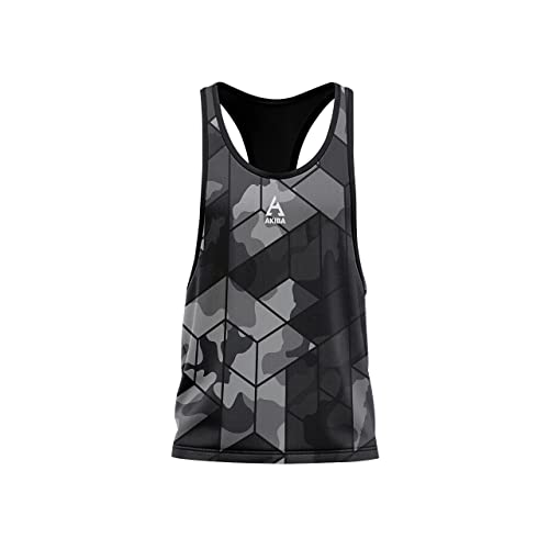 Image of AKIBA Mens Printed Fitness Workout Stringers Gym Stylish Vests