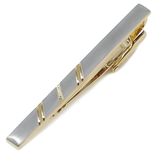 Classic Silver And Gold Bi-tone Plating Tie Clips With Gift Box Men Fashion Tie bar2