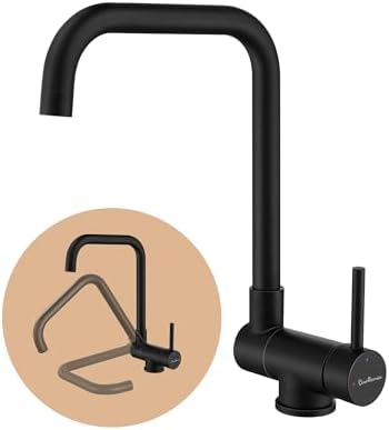 Baollansa Wasserhahn Küche，vorfenster küchenarmatur klappbar，Hochdruck Kitchen Faucet 360°Drehbar Edelstahl Spültischarmatur Küchenspüle Armatur mit Brause Armatur und Mischbatteri