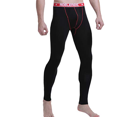 Ouruikia Men's Thermal Underwear Pants Modal Thermal Bottoms Long Johns Base Layer with Dual Fly