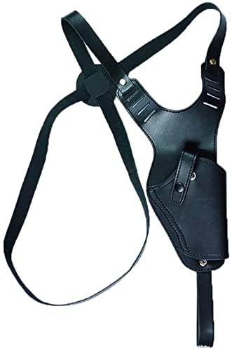 Funda Táctica para Hombro con Pistola Mano Derecha, Funda para Hombro con Pistola Cuero para Axila Funda Universal para Revólver Retro con Correas Ajustables para 17 19 31 32 96 92 Schwarz