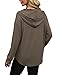 Sampeel Womens Plus Size Sweaters Chocolate Brown Fall Clothes V Neck Hoodies Trendy Tunic Tops Coffee XL