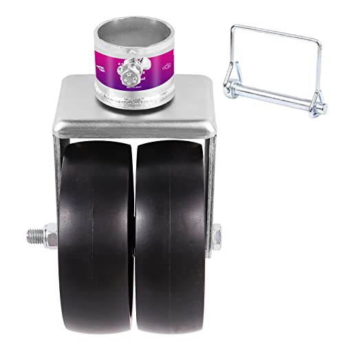 Stegewop 6" Trailer Jack Swivel Caster Dual Wheel Replacement,2000Lbs Capacity With Pin Boat Hitch Removable #TOP4