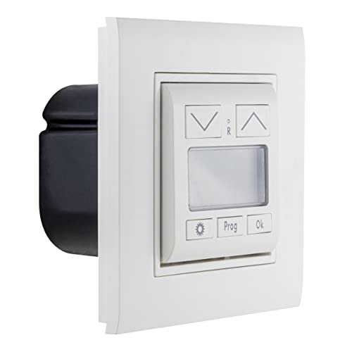 Minuteur pour volet roulant REV commande programmable avec cadre de finition