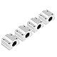 4PCS SCS8UU Linear Motion Balls Bearing, Aluminiumbasislegierung Gleitbuchse Gleitblock 8mm Linear Motion Rod Shaft Guide Set Aluminium Schiebeblock Schiebeblock Für 3D-Drucker
