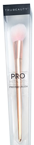 Tru Beauty Pro Metallics Professional Liquid, Cream and Powder Blush Makeup Brush Rose Gold, Even Streakfree Application, Sculpted Synthetic Dense Bristles, All Proceeds Benefit Domestic Violence and Sexual Assault Survivors