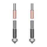 Lot de 2 buses en acier durci à échange rapide pour Plus4, imprimante 3D 0,4 mm, isolation thermique en céramique alliage de cuivre et pointe en acier durci, pour Qidi Plus4