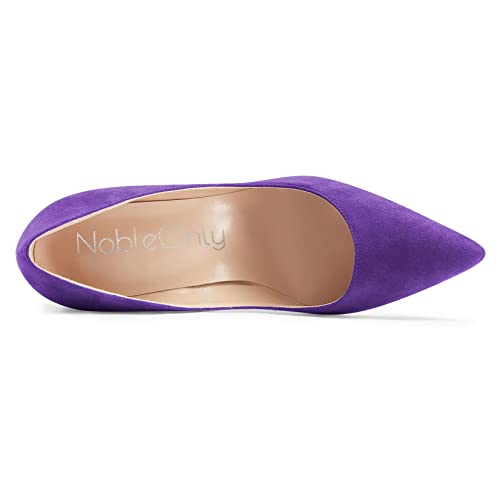 NobleOnly Women Stiletto High Heel Pointed Toe Pumps Slip-on Office Sexy Classic Shoes4