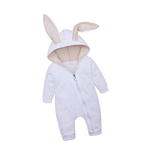 gazechimp Orelhas De Coelho Romper Macacão Outfits Roupas Bebê Meninos Meninas Infantil - Branco (12
