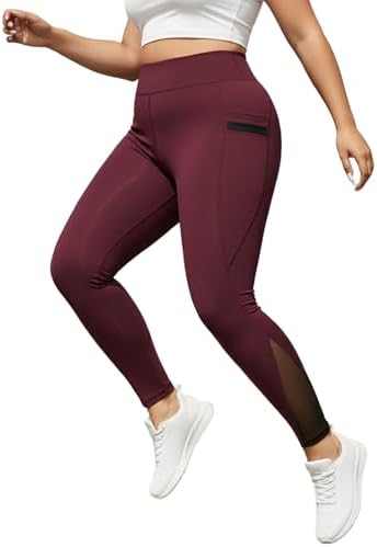 BLINKIN Women's & Girl's Stretch Fit High Rise Track Pant Gym wear Mesh Leggings Workout Pants with Side Pockets/Stretchable Tights/Highwaist Sports Fitness Yoga Track Pants_2012