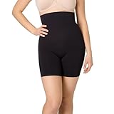 Maidenform Women's Seamless Shapewear, Tummy Control Thigh Shaper Shorts, High-Waist Thigh Slimmer with Firm Control Black