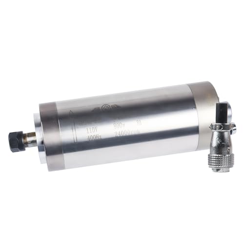 RATTMMOTOR CNC Router Motor 0.8KW 800W Water Cooled Spindle Motor 110V 4A ER11 400HZ 24000RMP for CNC Router Engraver Milling Machine