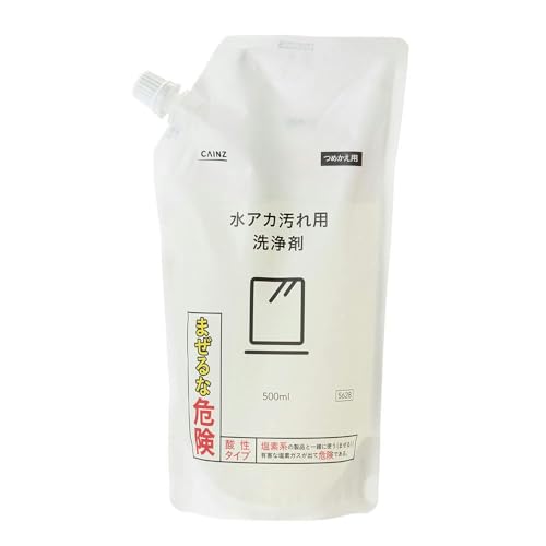 カインズ(CAINZ) 水アカ汚れ用洗剤 詰替 500ml グッドデザイン賞 酸性 水アカ汚れ 鏡 蛇口 シンク 洗面台 浴室 浴槽 風呂イス 浴室掃除 お風呂用洗剤