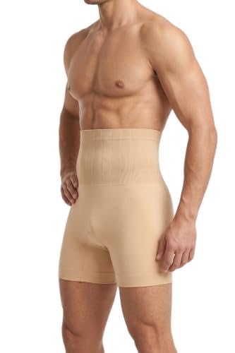 Men's High Waist Compression Shorts | Tummy Control Body Shaper Boxer | Slimming Waist Trainer | Seamless Compression Underwear | Breathable Stretch Shapewear for Gym, Workout-picture-33