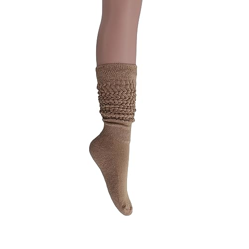 Image of AWS /American Made 3 Pairs Colorful Cotton Slouch Socks Pack for Women Shoe Size 5 to 10