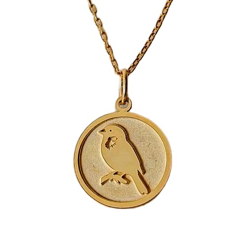 Collier moineau en argent 925 anti-allergie, le pendentif oiseau durable et brillant