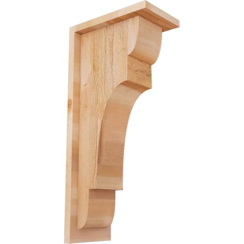 Ekena Millwork COR06X10X22NEB01RWR 6"W x 10"D x 22"H New Brighton Rough Sawn Corbel w/Backplate, Western Red Cedar