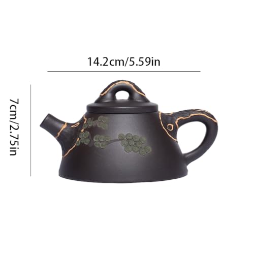 Kettle pot traditionnel en céramique d'art avec infuseur de thé