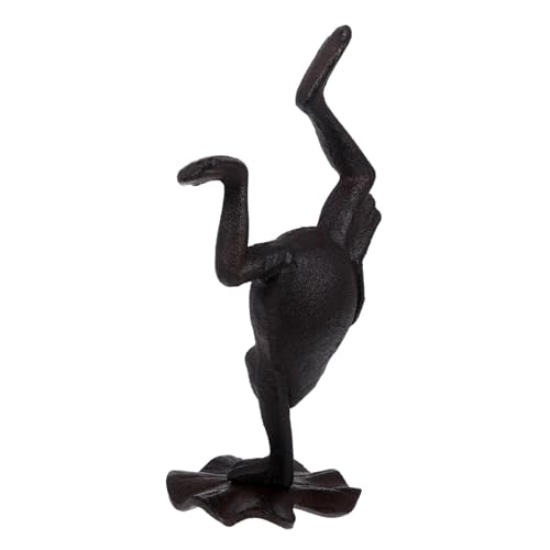 VICASKY Gusseisen Frosch Statue Miniatur Tier Dekoration Garten Frosch...