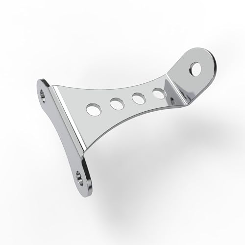 Lexoro Universal No-Brow Headlight Mount Bracket 3.5 Riser Spacing Chrome-Plated Steel Fits Harley Sportster Nightster Dyna Big Twin Triumph (Chrome Plating)