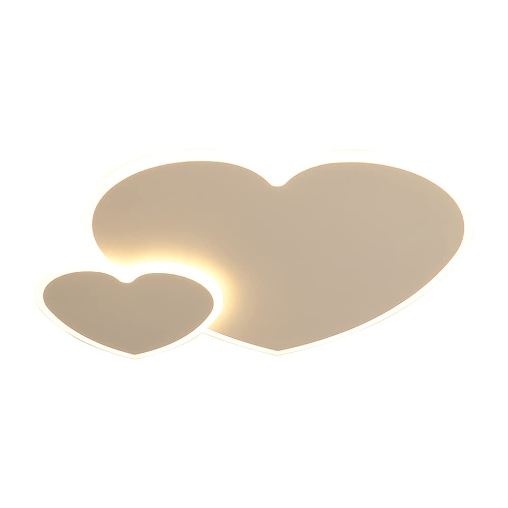 Plafonnier cœur en acrylique avec lumière tricolore encastré pour enfant