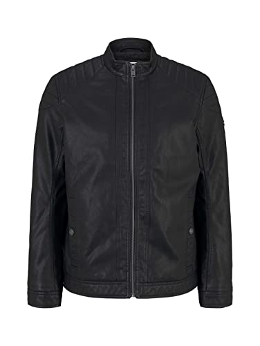 Tom Tailor Giacca Da Motociclista In Ecopelle, Uomo, Nero (Black 29999), Xl - 8